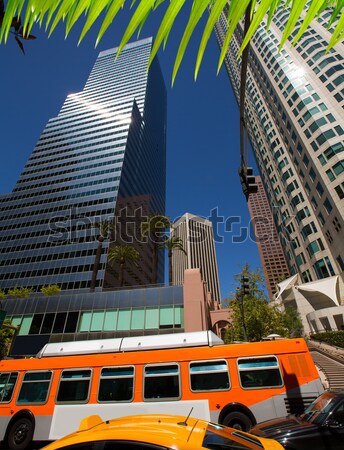 Innenstadt Los Angeles Skyline Kalifornien Verkehr Stock foto © lunamarina
