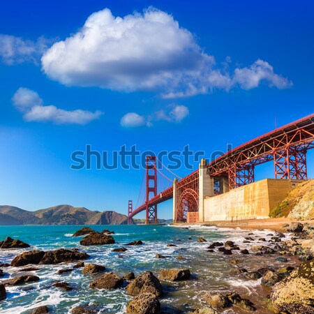 San Francisco Golden Gate Bridge spiaggia California USA cielo Foto d'archivio © lunamarina