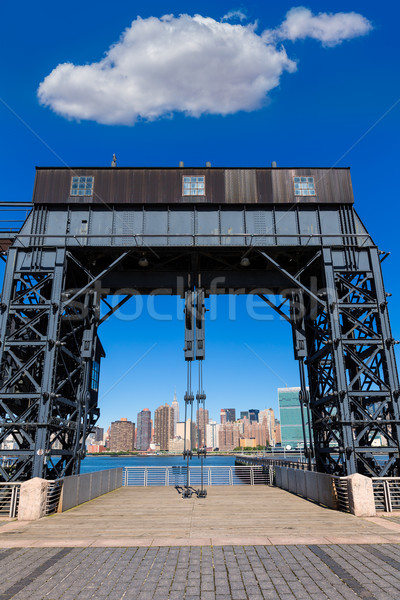 Manhattan New York skyline sunny from East Stock photo © lunamarina
