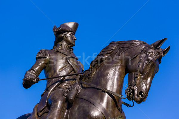 Бостон Монумент Вашингтона Массачусетс США лошади войны Сток-фото © lunamarina