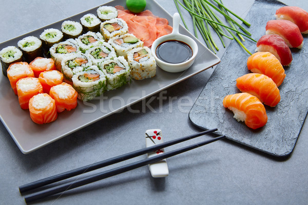 寿司 マキ 醤油 わさび カリフォルニア ロール ストックフォト © lunamarina