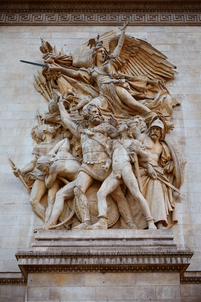 Arc de Triomphe Parijs boog triomf Frankrijk hemel Stockfoto © lunamarina