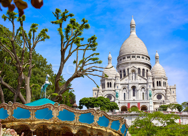 Montmartre Paris France ville bleu urbaine [[stock_photo]] © lunamarina