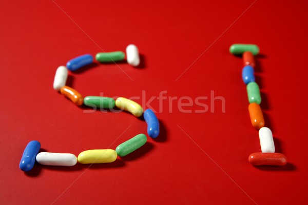 Candy colorful sweets with letter shapes  Stock photo © lunamarina