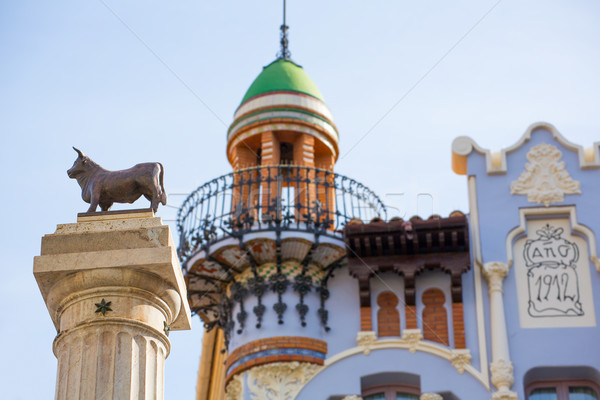 Aragon Teruel El Torico statue Plaza Carlos Castel Spain Stock photo © lunamarina