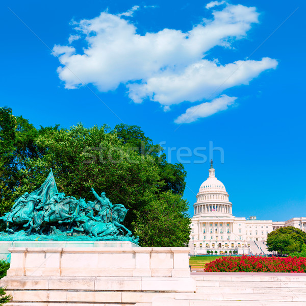 Gebäude Washington DC Sonnenlicht Kongress USA Himmel Stock foto © lunamarina