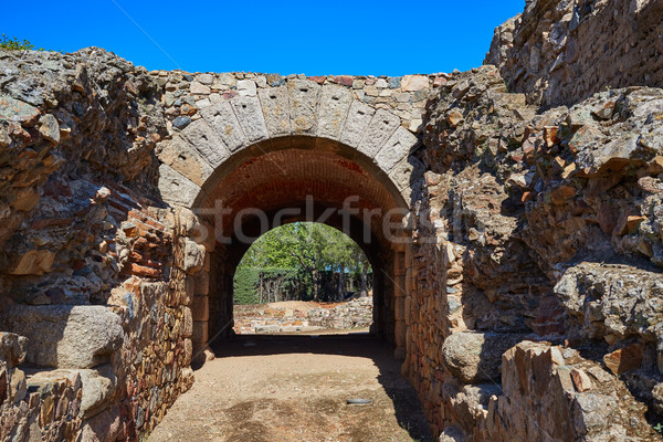 Roman Amphitheater Spanien Gebäude Stadt Stock foto © lunamarina