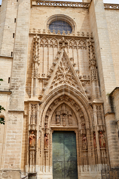 Catedrală fatada Spania oraş călători piatră Imagine de stoc © lunamarina