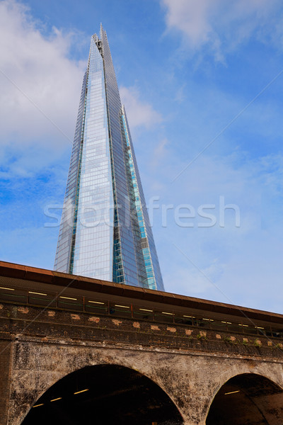 London shard view from old brick buildings Stock photo © lunamarina