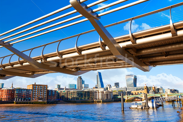 Londra ponte skyline città urbana fiume Foto d'archivio © lunamarina