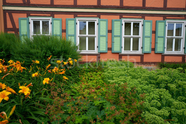 Wernigerode facades in Harz Germany Saxony Stock photo © lunamarina