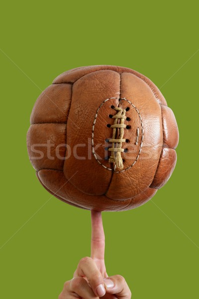 Futebol bola vintage retro marrom couro Foto stock © lunamarina