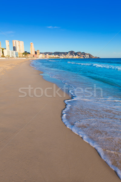 Benidorm Alicante playa de Poniente beach in Spain Stock photo © lunamarina