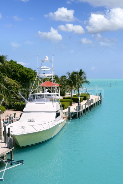 Florida chei pescuit bărci turcoaz tropical Imagine de stoc © lunamarina