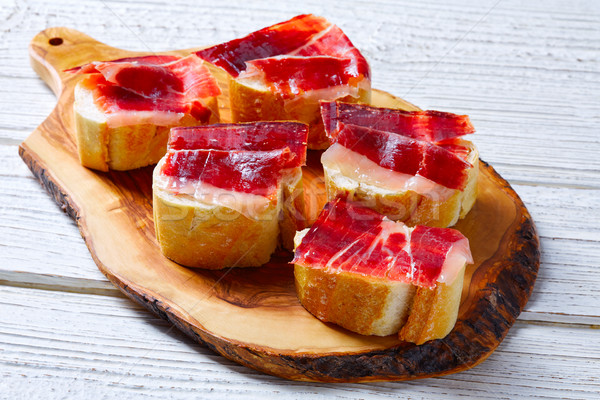 iberian ham from Spain tapas pinchos Stock photo © lunamarina