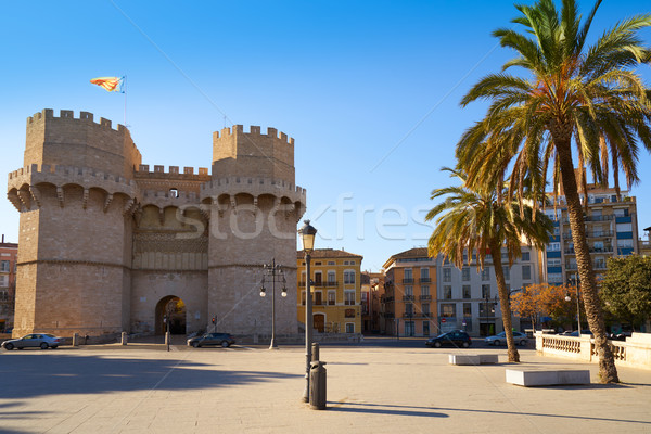 Serrano torri Valencia vecchio città porta Foto d'archivio © lunamarina