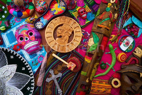 Mayan mexican handcrafts souvenirs mix Stock photo © lunamarina