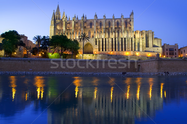 Cathedral of Majorca in Palma de Mallorca Balearic islands Stock photo © lunamarina