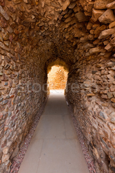 Roman Amphitheater Korridor Spanien Gebäude Stein Stock foto © lunamarina