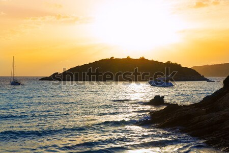 Pôr do sol olmo mallorca Espanha paisagem Foto stock © lunamarina