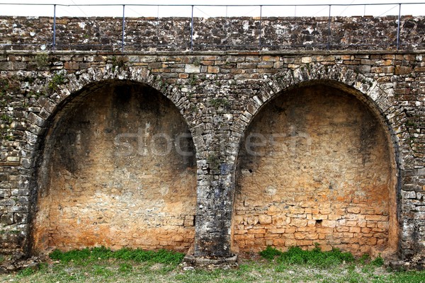 Foto stock: Castelo · forte · parede · aldeia · casa · bar