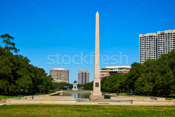Houston Hermann park Pioneer memorial obelisk Stock photo © lunamarina