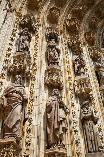 [[stock_photo]]: Cathédrale · façade · Espagne · ville · Voyage · pierre