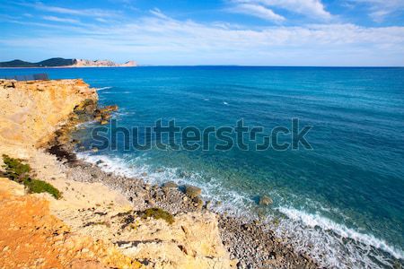 Balearic Mediterranean sea high view from Barbaria Stock photo © lunamarina