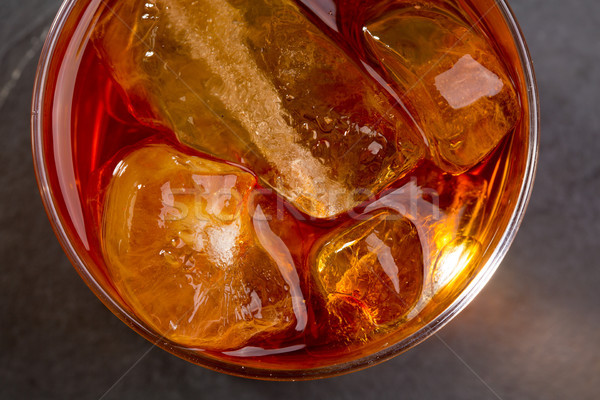 Whiskey whisky on the rocks on glass Stock photo © lunamarina