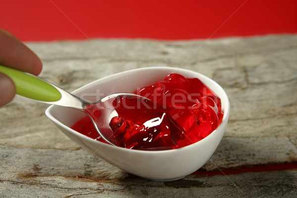 Jelly in red strawberry color Stock photo © lunamarina