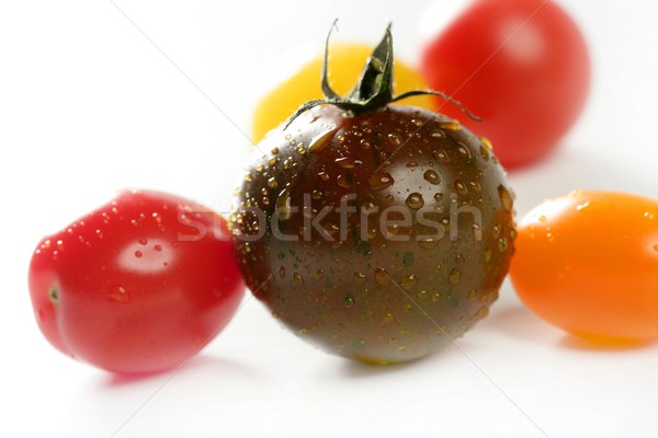Little cherry varied multi color tomatoes Stock photo © lunamarina