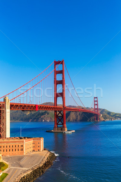 ゴールデンゲートブリッジ サンフランシスコ カリフォルニア 米国 空 市 ストックフォト © lunamarina