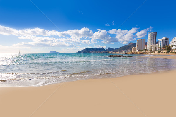 Calpe playa Cantal Roig beach near Penon Ifach Alicante Stock photo © lunamarina