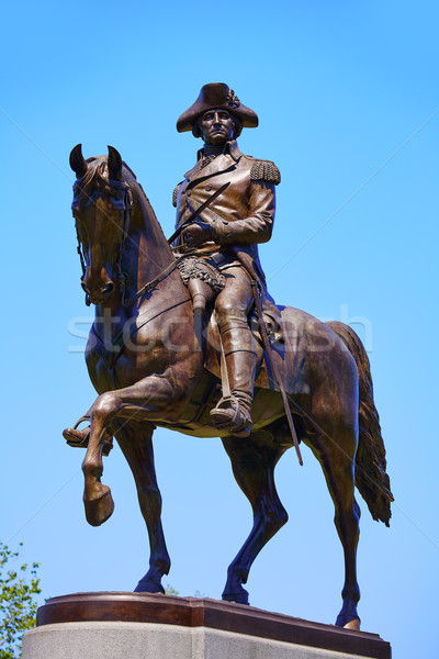 Boston Washington Anıtı Massachusetts ABD at heykel Stok fotoğraf © lunamarina