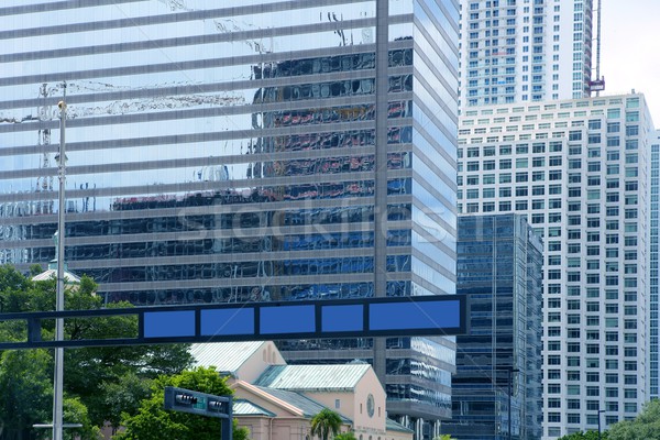 Downtown Miami urban city skyscrapers buildings Stock photo © lunamarina