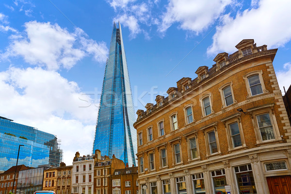 London shard view from old brick buildings Stock photo © lunamarina