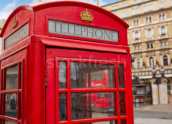 Stock foto: London · alten · rot · Telefon · Feld · england