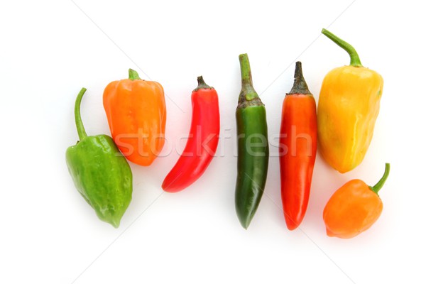 Chili serrano hot mexican papryka mieszany Zdjęcia stock © lunamarina