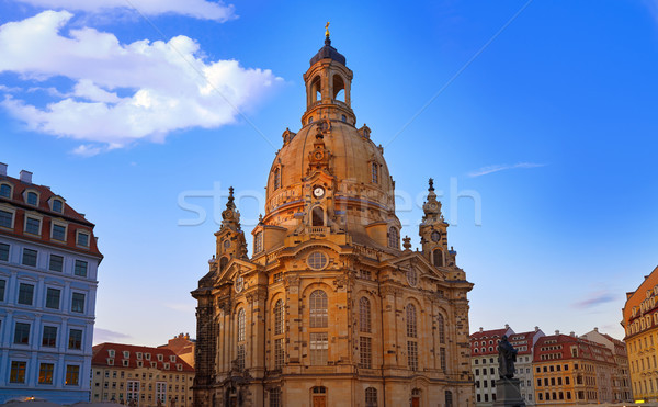 Dresden kilise Almanya şehir yaz seyahat Stok fotoğraf © lunamarina