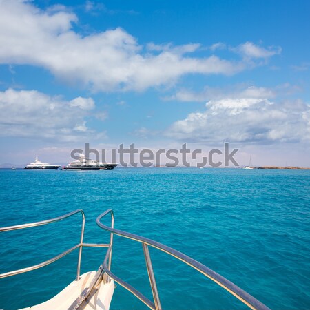 boat bow in Es Vedra of Ibiza island Stock photo © lunamarina