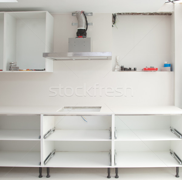 Interior design construction of a kitchen Stock photo © lunamarina