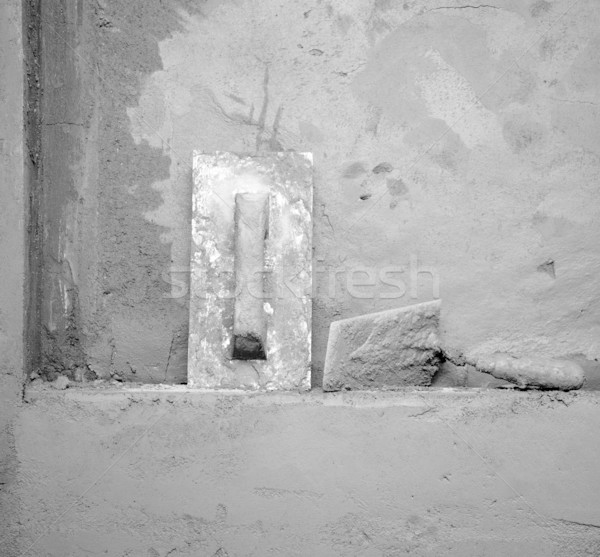 dirty grunge cement montar trowel tools Stock photo © lunamarina