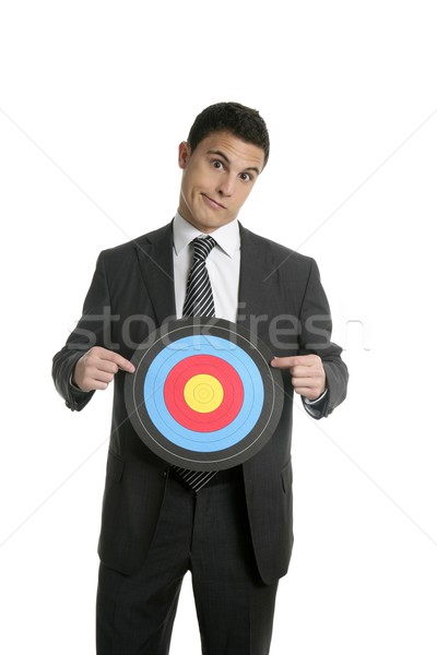 Businessman metaphor of being target Stock photo © lunamarina
