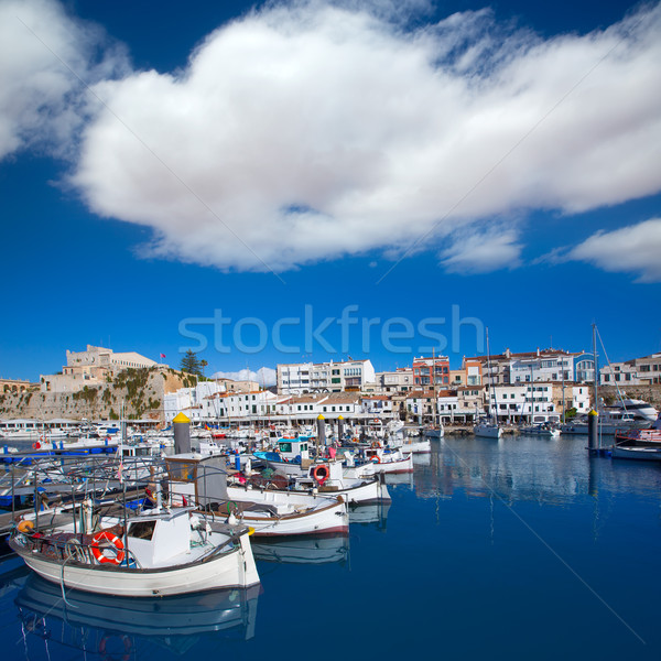 Ciutadella Menorca marina Port view Town hall Stock photo © lunamarina