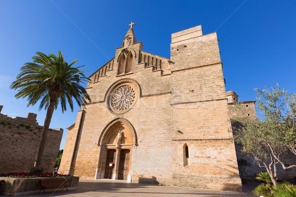 Alcudia Old Town Sant Jaume church in Majorca Stock photo © lunamarina