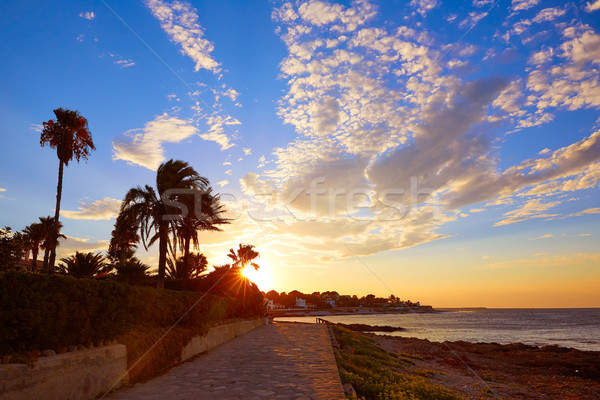 Coucher du soleil Espagne plage soleil nature [[stock_photo]] © lunamarina