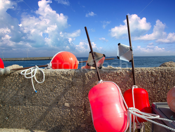 Longliner fisherboat buoy tackle Formentera Stock photo © lunamarina