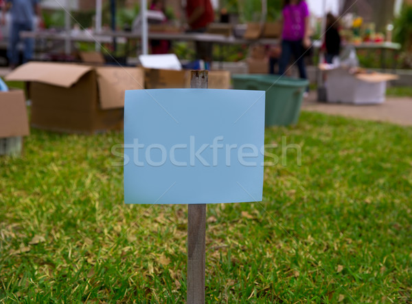 Kopia przestrzeń puste papieru garaż sprzedaży działalności podpisania Zdjęcia stock © lunamarina