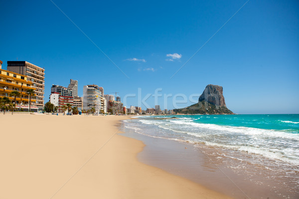 Calpe Alicante Arenal Bol beach with Penon de Ifach Stock photo © lunamarina