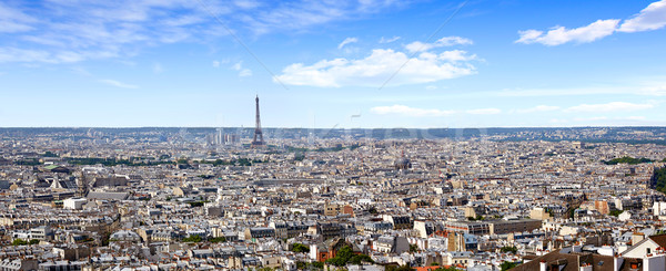 パリ スカイライン モンマルトル フランス 空 ストックフォト © lunamarina